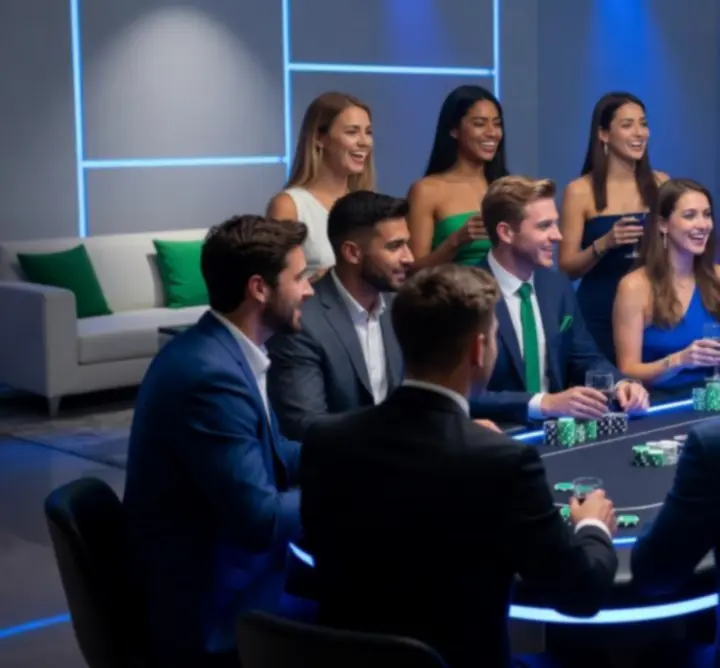 Pokerově laděné zábavné programy u stylového stolu s mladými hosty